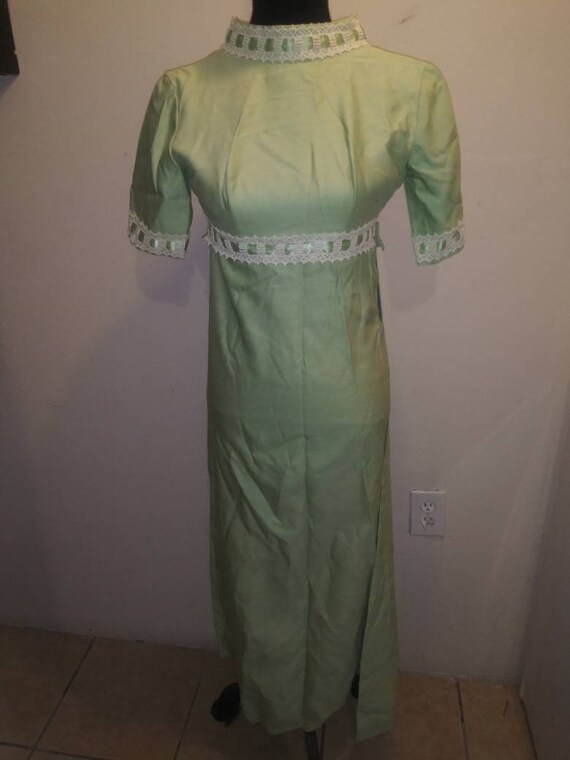 Darling 60s Era Satin Green Pistachio Dress* Weddi
