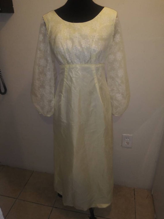 Ms.Yellow Daisy* Prom Dress*Chifton *60s Prom dres