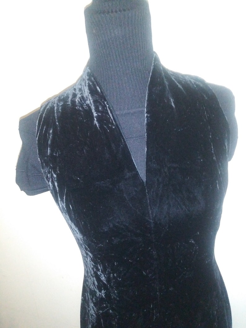80s Jones New York Eving Black Velvet Dress Etsy