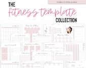 The Fitness Template Collection by LuxBook, Workout Planner Inserts, Work out planner, Fitness Planner, Digital Planner Templates