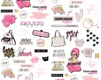 The Sticker Queen Collection by Luxbook, Goodnotes Stickers, Digital Planner Stickers, Clipart