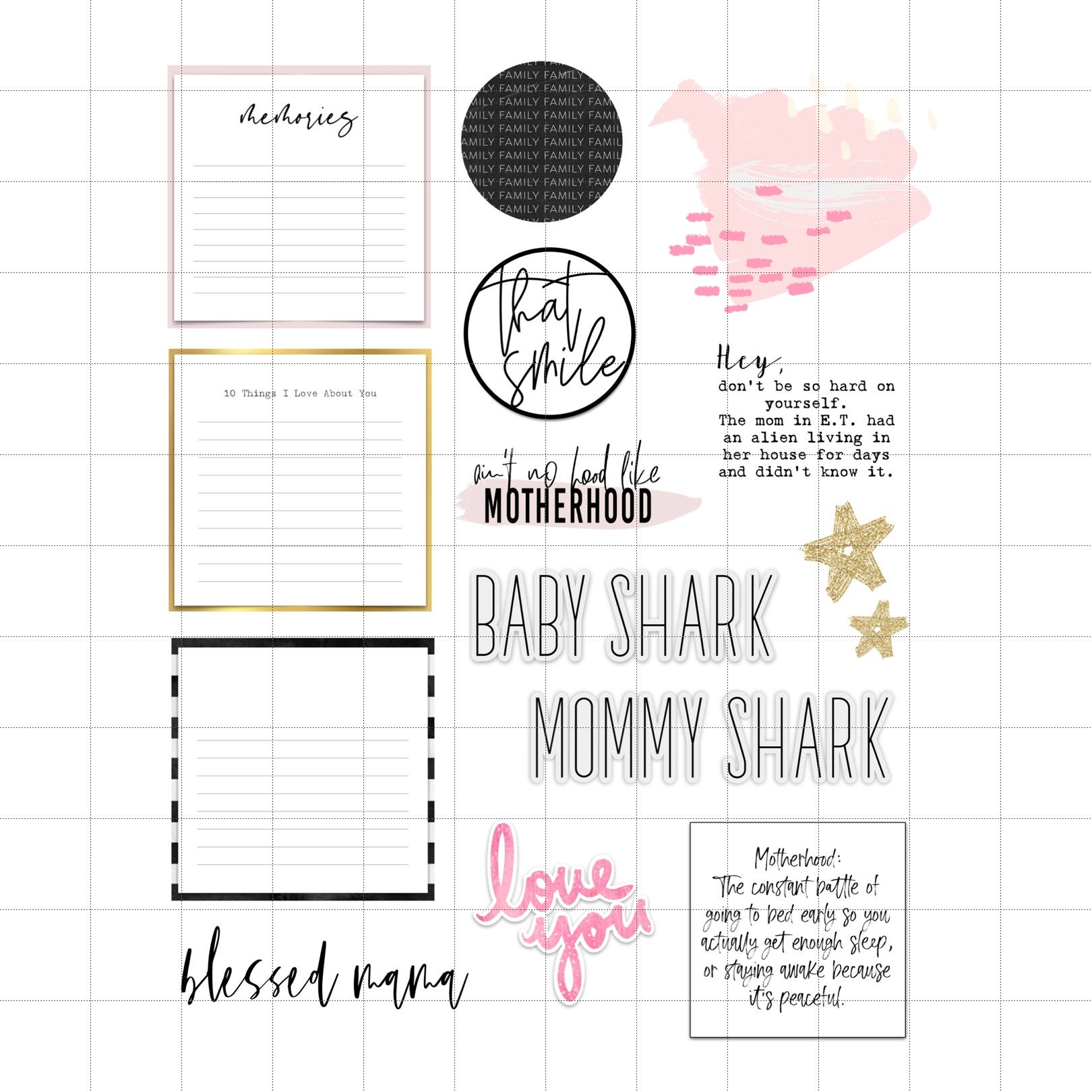 The Mom Life Collection by Luxbook, Digital Planner Stickers, Goodnotes  Stickers, Clipart, Baby Stickers, Motherhood Stickers 