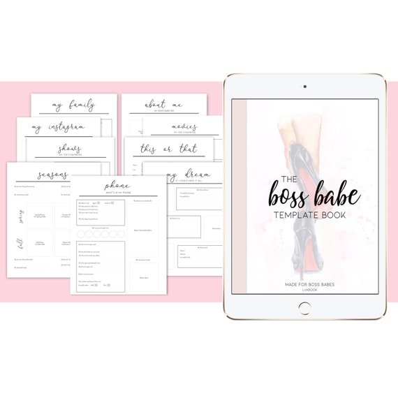 The Boss Babe Template Book By Luxbook Digital Planner Etsy