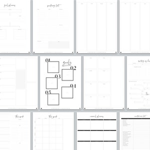 Hello Gorgeous Vol. 3 Digital Planner, Luxbook planner, aesthetic planner, minimalist planner, goodnotes planner, girly planner, undated zdjęcie 8