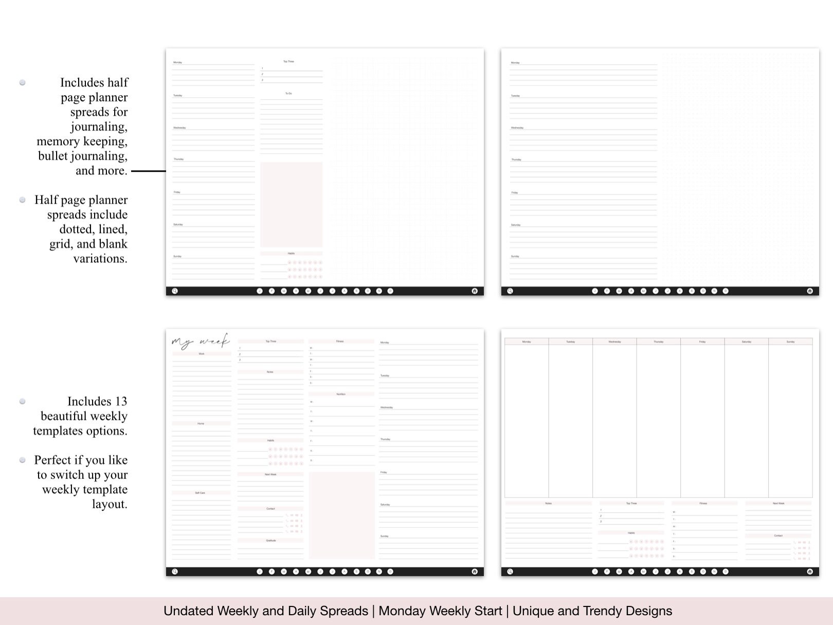 The Hello Beautiful Planner by Luxbook Black Digital Etsy Australia