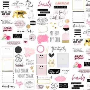 The Mom Life Collection by Luxbook, digital planner stickers, goodnotes stickers, clipart, baby stickers, motherhood stickers