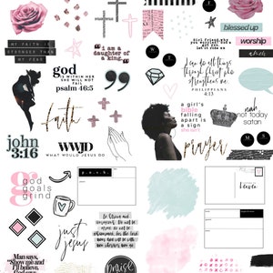 Worship the Lord Faith Sticker Sheets, Christian Planner Stickers