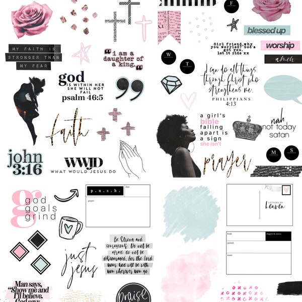 The Faith Collection, digital planning stickers, Christian stickers, bible journaling stickers, goodnotes stickers, digital planner