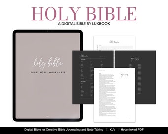 Digital Holy Bible, KJV, Bible Journaling, Creative Bible, PDF