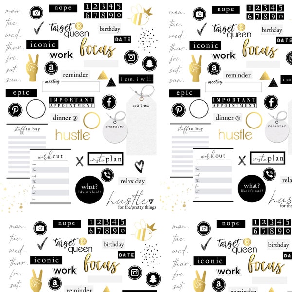 THE iCONiC COLLECTION by LuxBook, Goodnotes Stickers, digital planner stickers