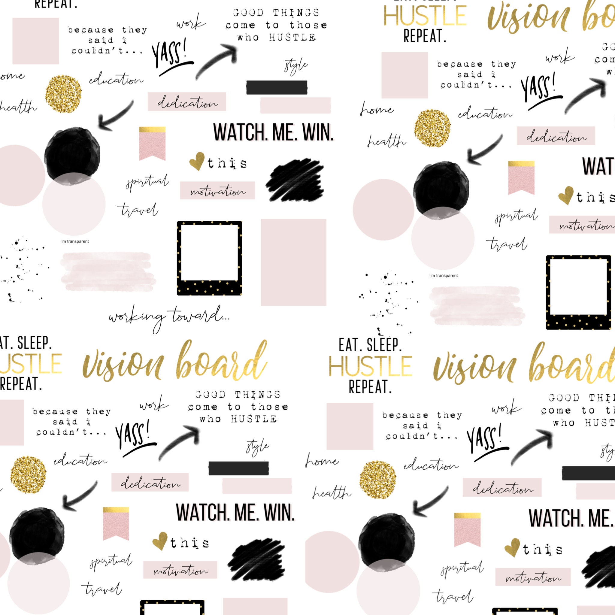 The Vision Board Collection by Luxbook Goodnotes Stickers Etsy Australia