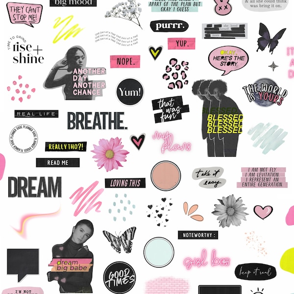 The Dream Collection by Luxbook, digital planning stickers, digital planners, goodnotes stickers, clipart, aesthetic stickers