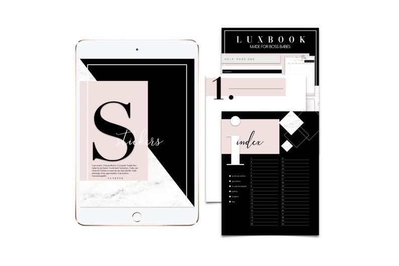 The Luxe Sticker Book by LuxBook, Digital Stickers, Planner Sticker Book, Digital Sticker Book, Goodnotes image 1