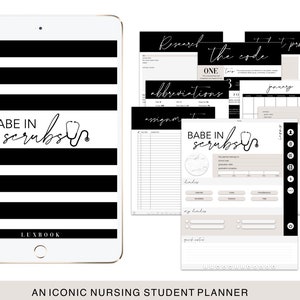 The Nursing Student Planner by LuxBook, Beige, Undated digital Planner, Academic Planner, Goodnotes planner
