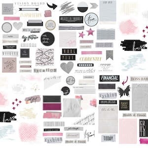 The Paper Chaser Collection by LuxBook, Digital planner stickers, Goodnotes stickers, Clipart, Collage