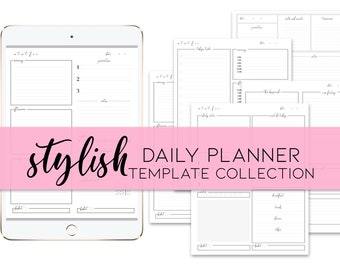 Daily Planner Template Collection by LuxBook, Digital Planner, Goodnotes Templates, Daily Planner, Printable Planner, PDF