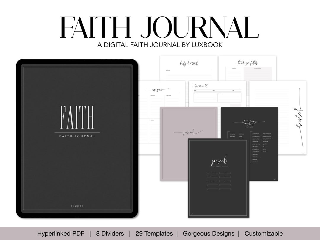 Faith Journal by Luxbook, Digital Journal, Sermon Notes, Goodnotes ...