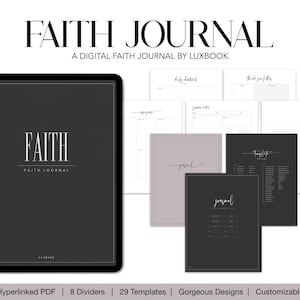 Faith Journal by Luxbook, Digital Journal, Sermon Notes, Goodnotes Journal, Aesthetic Faith Journal, Walk with God
