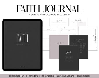 Faith Journal by Luxbook, Digital Journal, Sermon Notes, Goodnotes Journal, Aesthetic Faith Journal, Walk with God