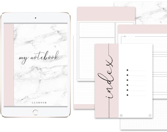 My Notebook by LuxBook, Digital Notebook, Goodnotes Notebook, 6 Subject Notebook, Goodnotes Templates, Digital Journal