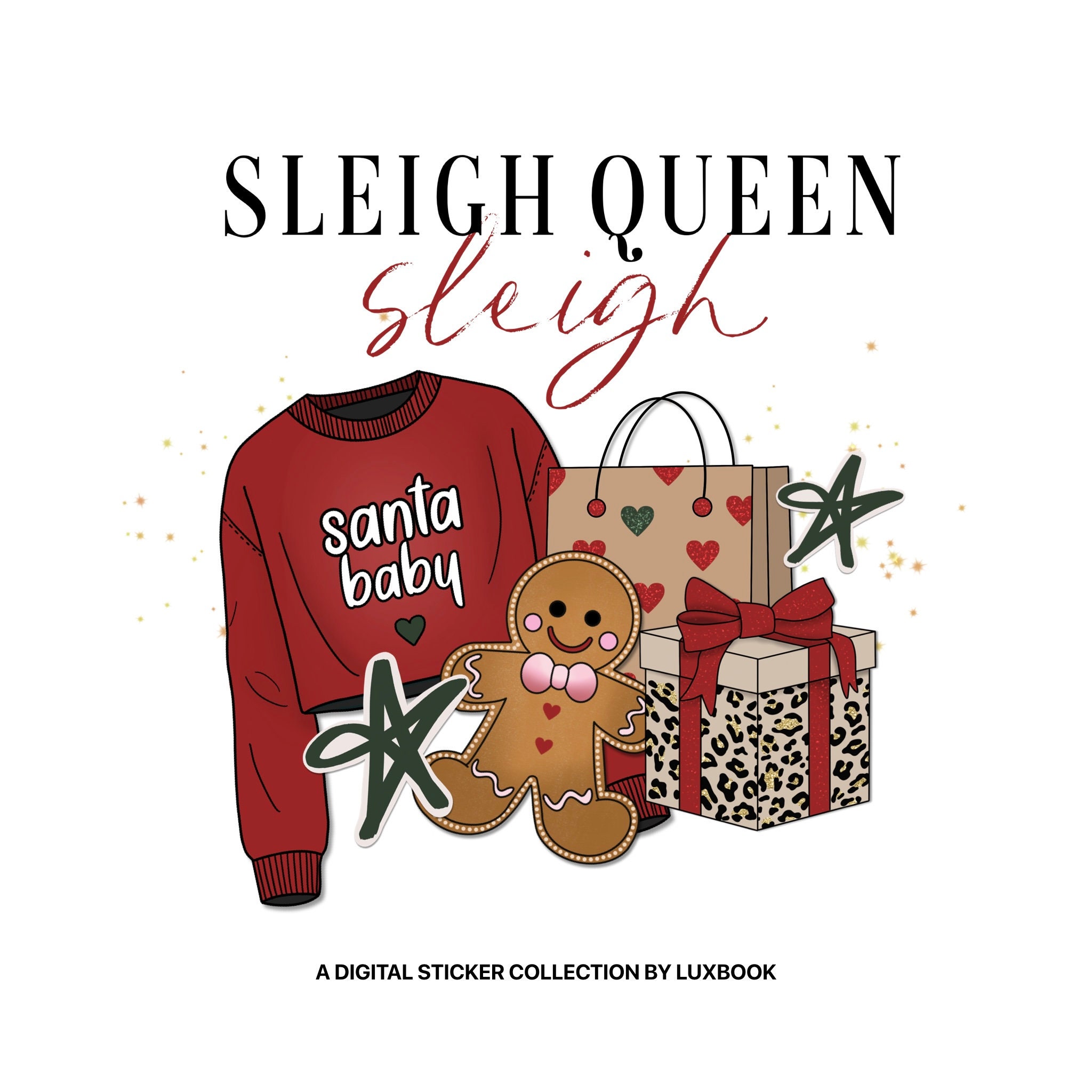 Sleigh Queen Sleigh Collection by Luxbook Digital Planner Etsy