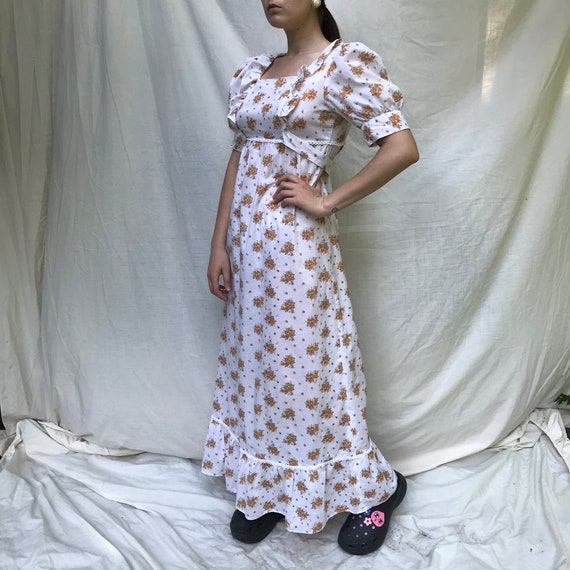 Vintage white cheap hippie dress