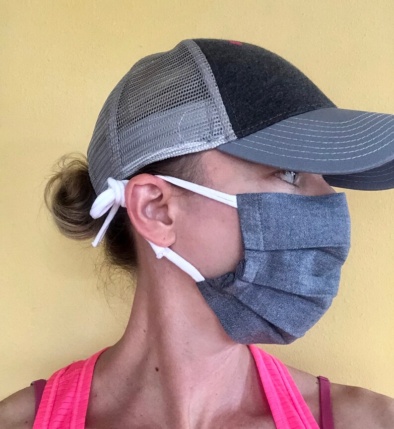 100 cotton Fabric Face Mask pleated mask with filter pocket Etsy.de