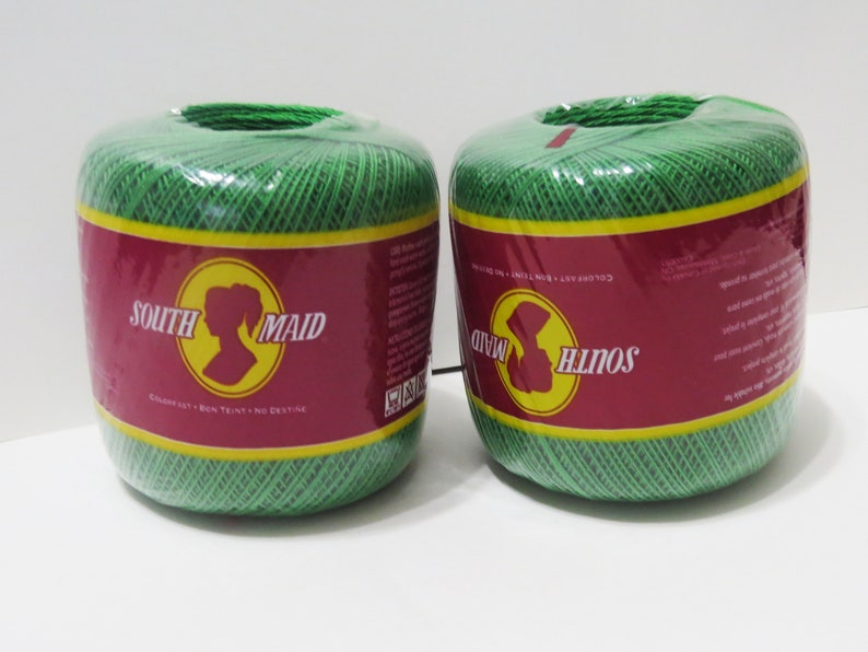 2 Vintage South Maid Crochet Thread Size 10 100 Mercerized Etsy
