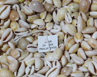 Natuurlijke kaurischelpen met binnengaatje: sieraden maken, ambachten (60 stuks)