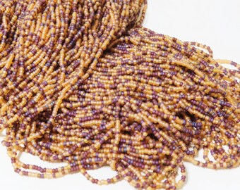 Madejas de cuentas de semillas checas de carey mate de 40 g, 10/0