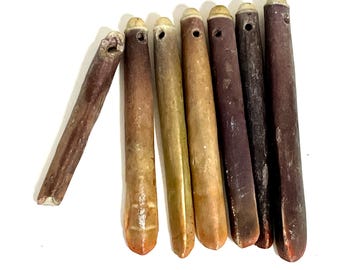 7 Sea Urchin Spine charms -  Drilled Spines - Natural pendant with to hole