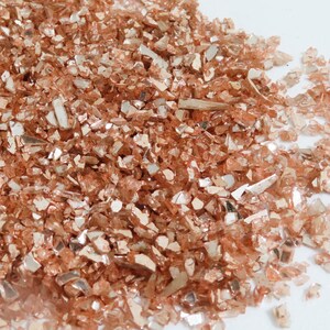 100 g Sparkle Crushed peach glass crushed gems for mosaic artwork, resin and epoxy craft