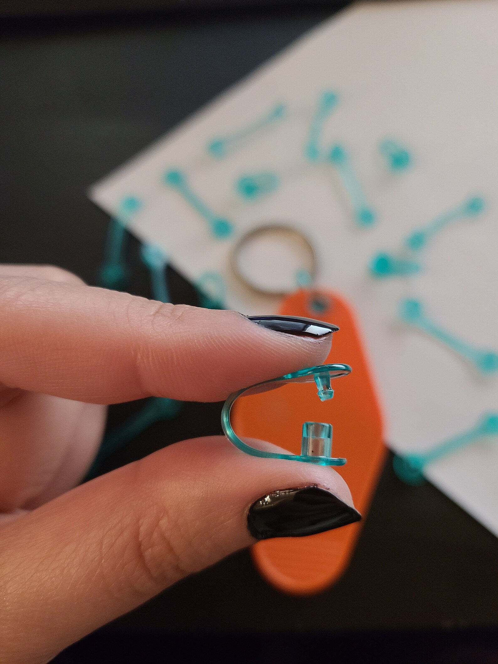 50 Pack of Plastic Keychain Tabs Connector Etsy