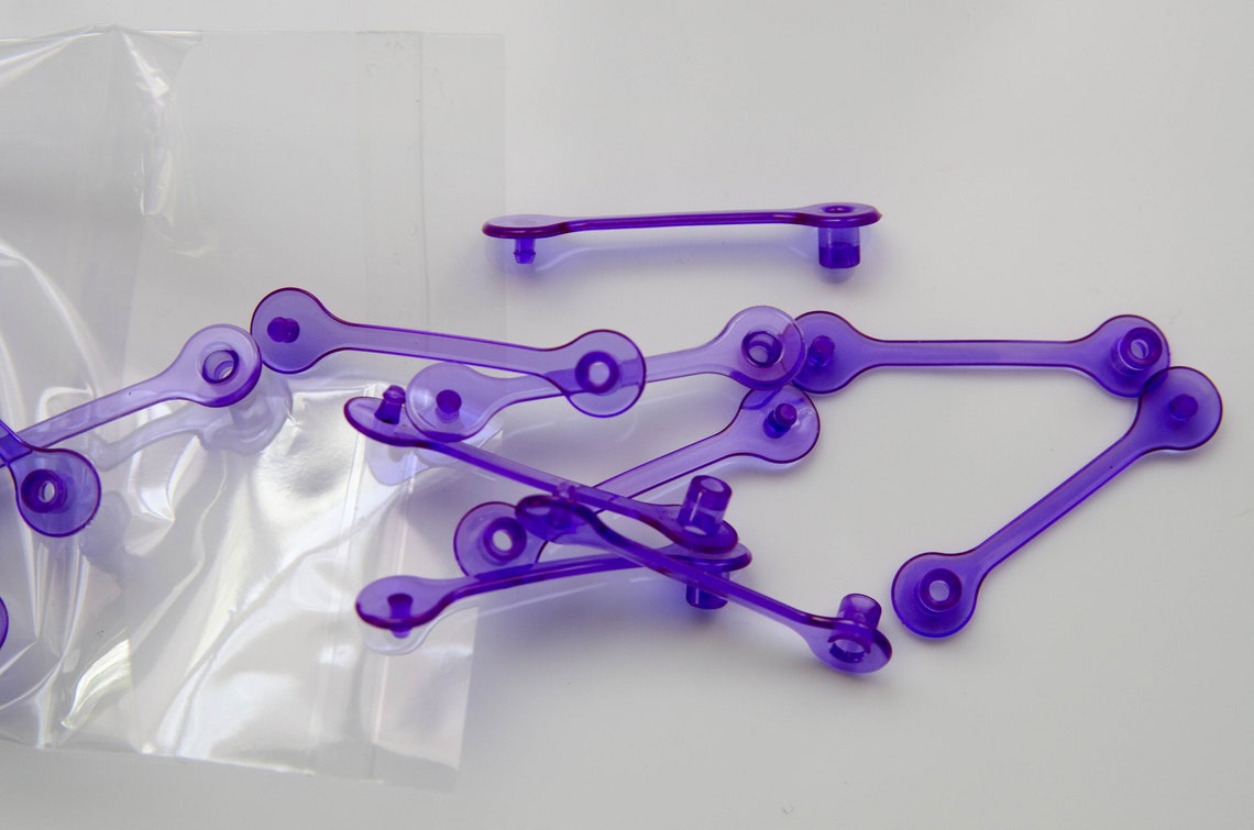 50 Pack of Plastic Keychain Tabs Connector Etsy