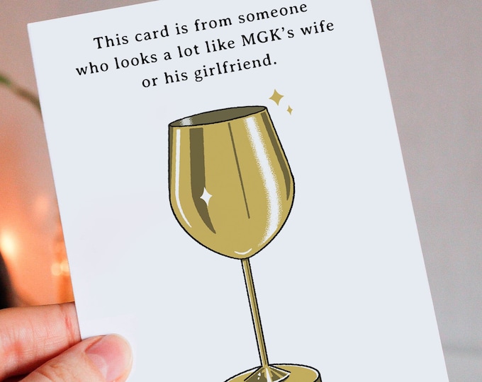 Reality TV card, Love is Blind card, gold cup card, MGK card