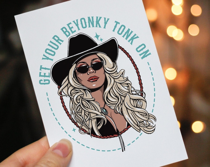 Beyonky Tonk Card, Ain't Texas, Funny Pop Culture Music Card