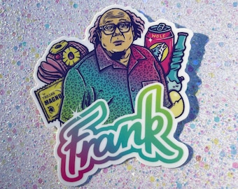 Always Sunny Frank Sticker, 90s Lisa Sticker, Frank Sticker, Philadelphia sticker, 90s rainbow sticker, water bottle stickers