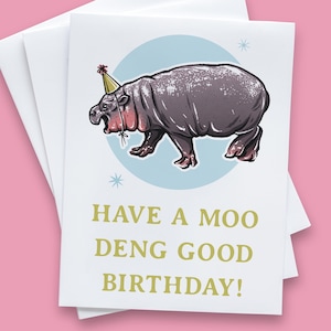 Hippo Birthday Card