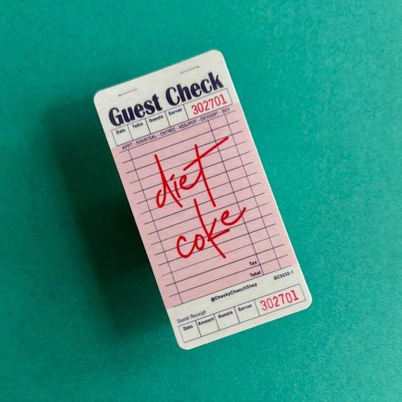 diet soda sticker, guest book order sticker, water bottle stickers, laptop stickers