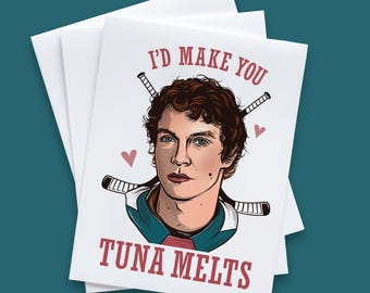 Tuna Melt Valentine’s Day card, pop culture cards, LGBTQ Valentine Card