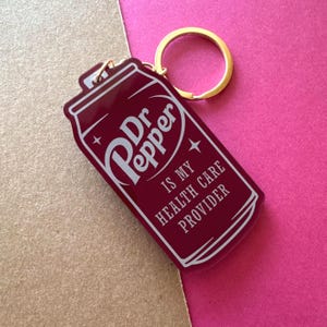 Soda Lover Acrylic Keychain, Fridge Cig Keychain, Funny Soda Charm, 1990s Nostalgia Gift, Millennial Keychain