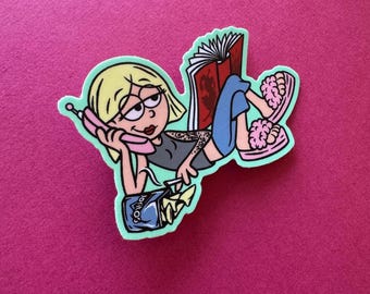 Stoner reader sticker, smut reader gift, Bookish gifts, Early 2000s Funny Bookish sticker for Stoners