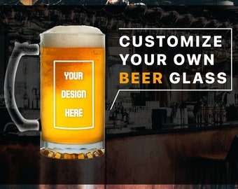 Personalized Engraved Beer Mug: Father's Day, Birthday Gift