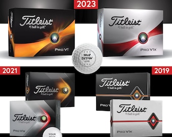 Personalized Titleist ® Pro V1 ® V1x ® Golf Balls 2019 2021 2023 Edition, 12 Set, Golf Gifts for men, Boyfriend, Birthday, Father's day