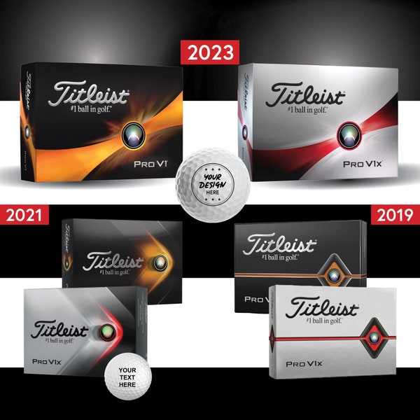Personalized Titleist ® Pro V1 ® V1x ® Golf Balls 2019 2021 2023 Edition, 12 Set, Golf Gifts for men, Boyfriend, Birthday, Father's day