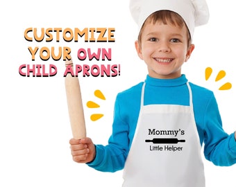 Personalize Kids Chef Apron great for cooking or use as art smock for class