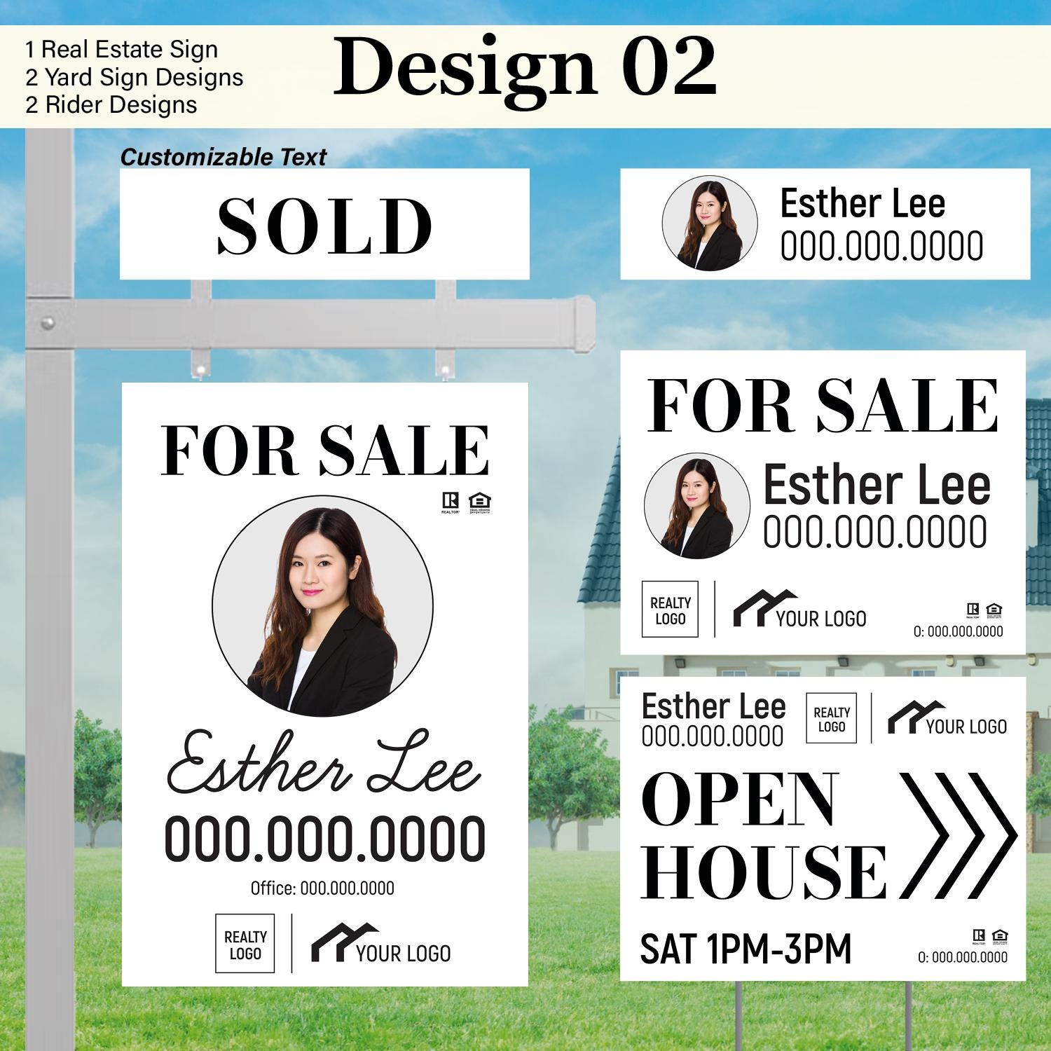 Sample Realtor Sign Riders Custom Real Estate Sign Riders Buy Now, Ships Next Day - Etsy
