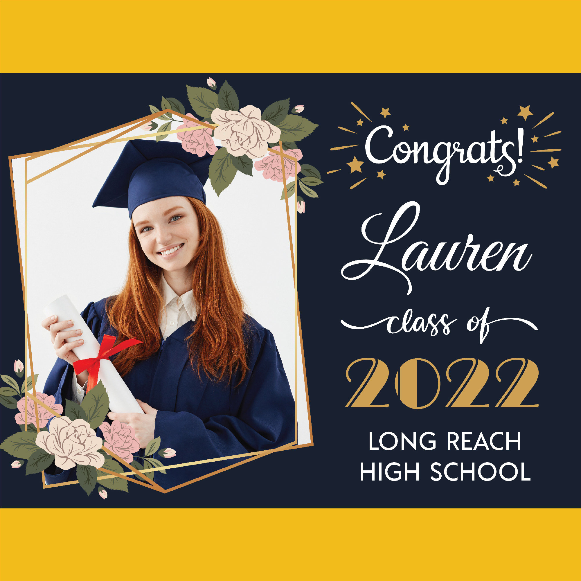 Personalized Graduation Yard Lawn Sign Class of 2022 With Your Etsy
