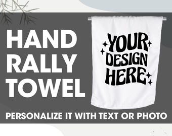 Personalized Rally Towel, Custom Photo or Text, Edge-to-Edge Print