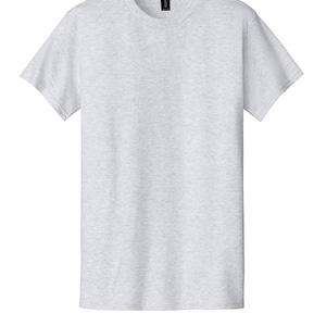 Custom Graphic T-Shirt Unisex 100% Cotton Tee Full Color Print Made to Order Ash Gray